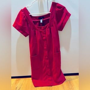 JCrew Red Dress with Tie-Back in SP